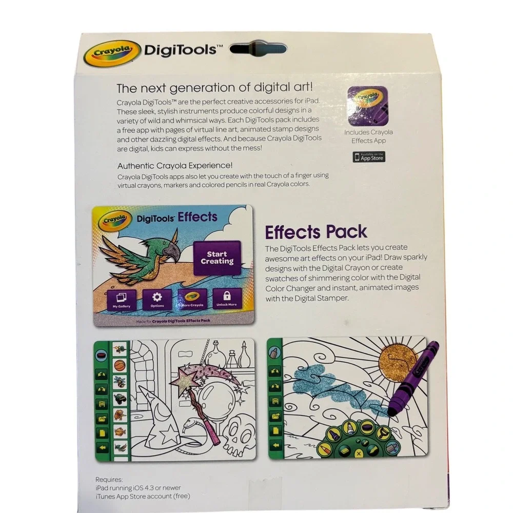 Crayola DigiTools Effects Pack iPad Digital Art Kit Purple 95-1012 New